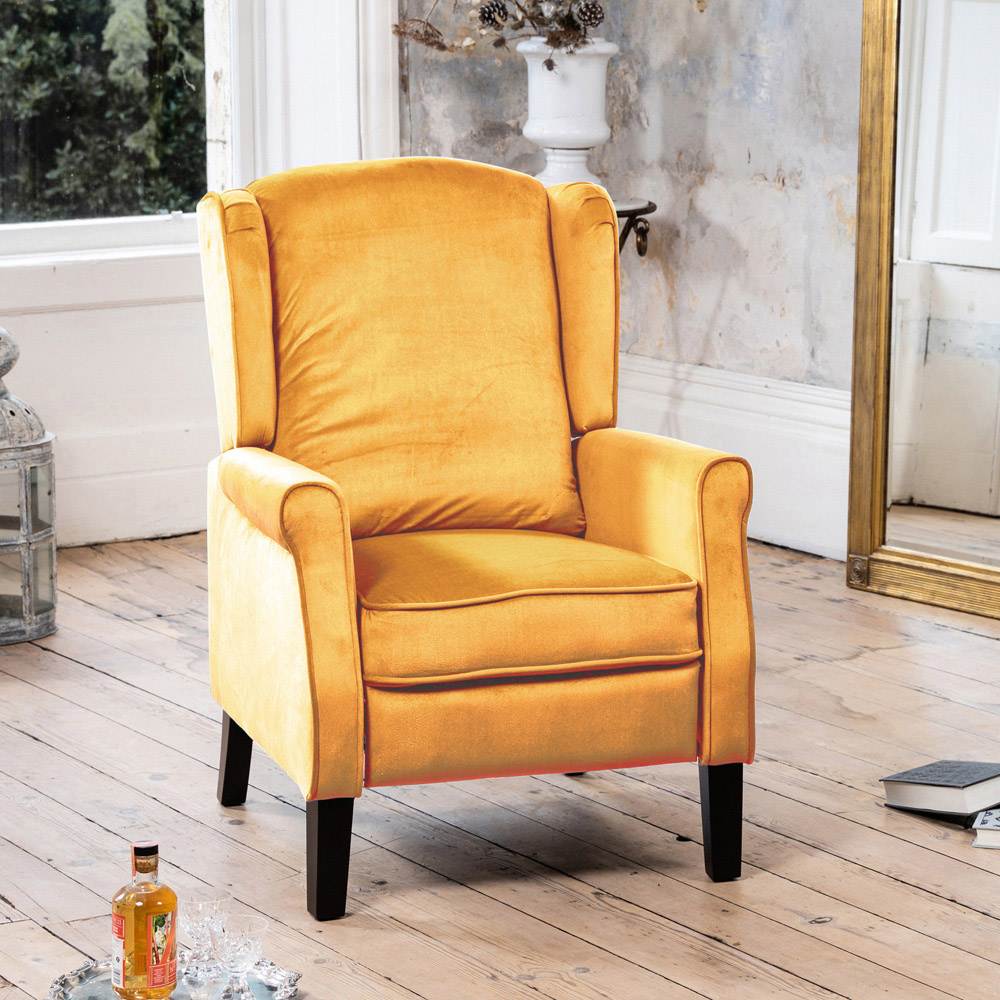 Artemis Home Barksdale Yellow Recliner Armchair Image 4