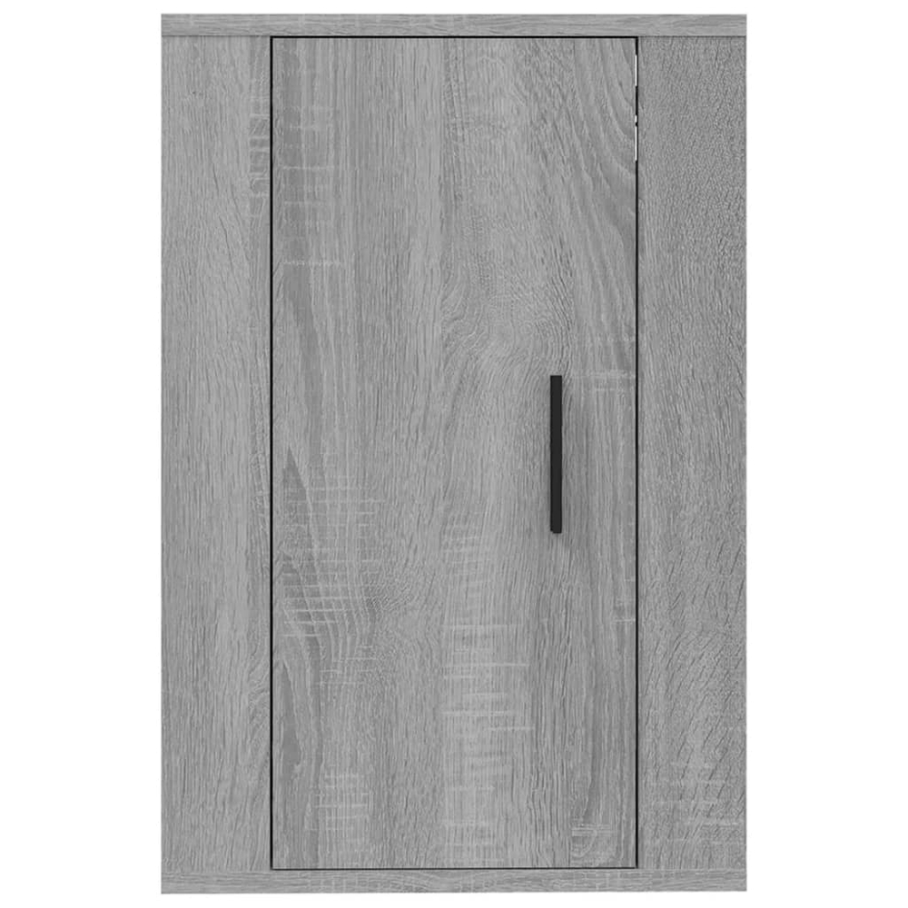vidaXL Single Drawer Grey Sonoma Wall Mounted TV Cabinet Set of 2 Image 6