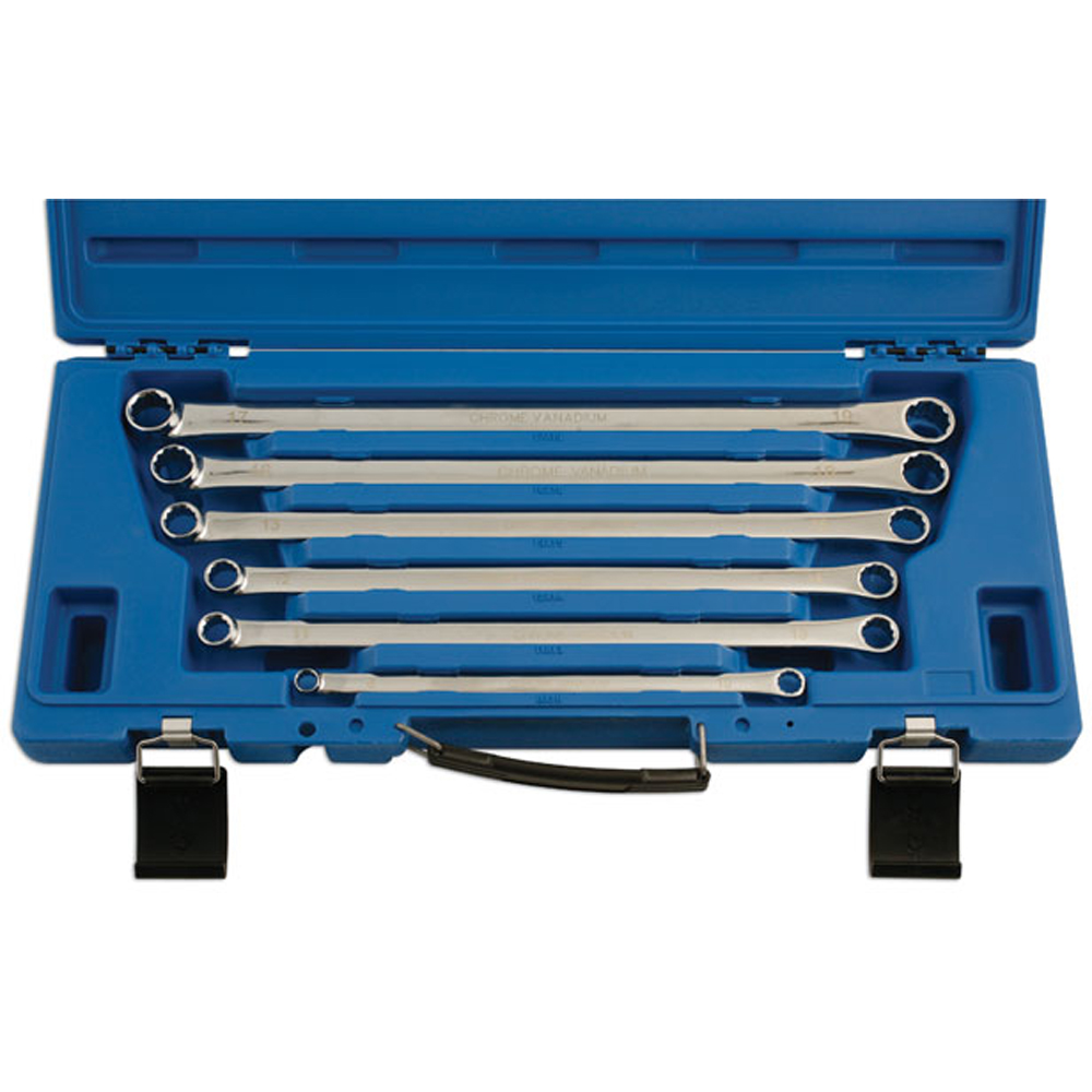 Laser 5672 6 Piece Extra Long Ring Blue Spanner Set Image 3