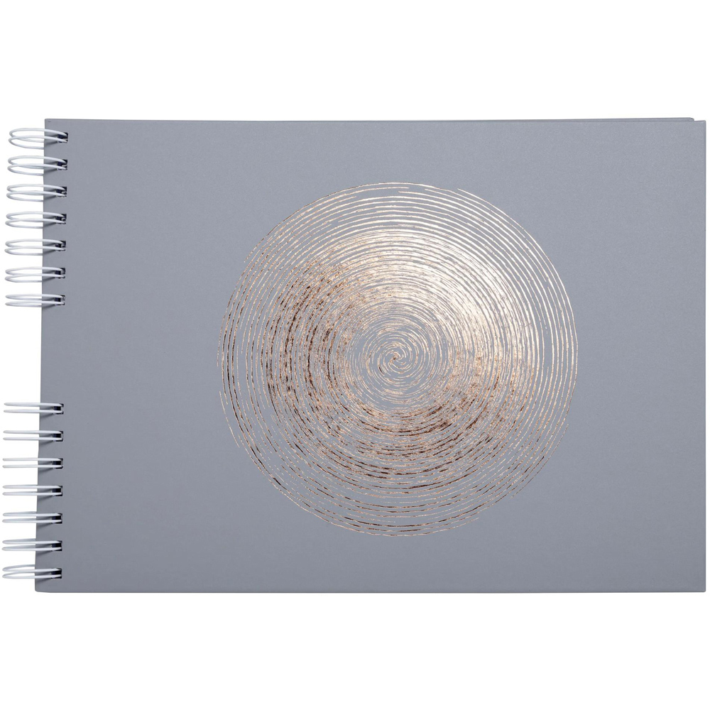 Exacompta Ellipse Grey Rose Gold Infinity Design Wirebound Photo Album 50 Pages 150 Photos Image 2