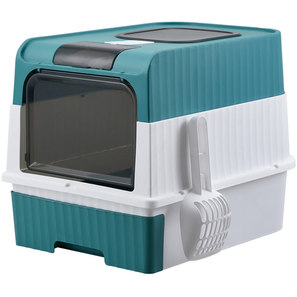 H&O Direct Hooded Odour Free Cat Litter Box with UV Sterilization 37 x 35 x 48cm Image 1