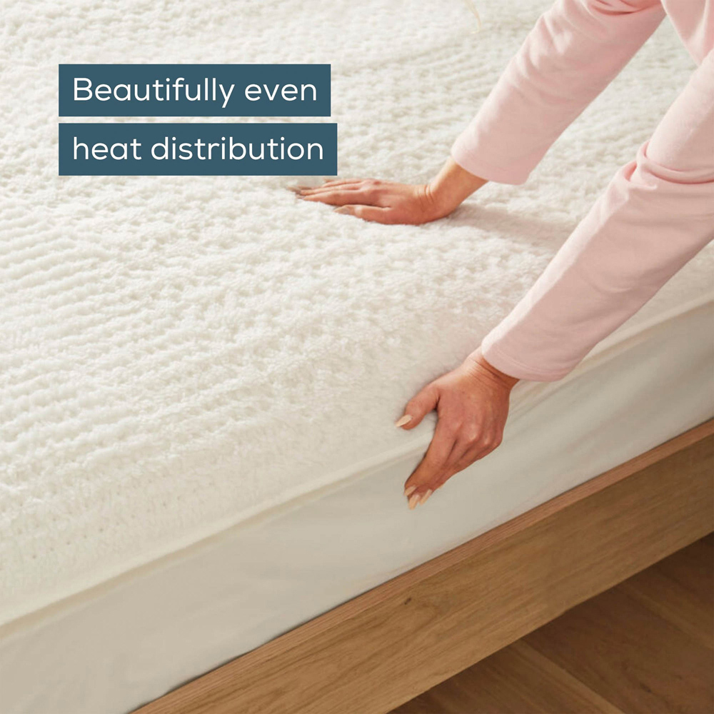 Beurer Indulgence King Size Plush Teddy Fleece Fitted Heated Mattress Cover Image 3