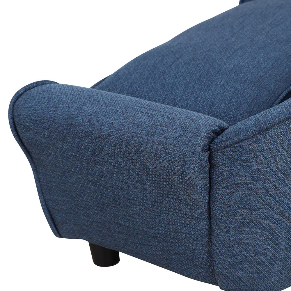 PawHut Blue Sofa Bed Chair with Cushion Image 3