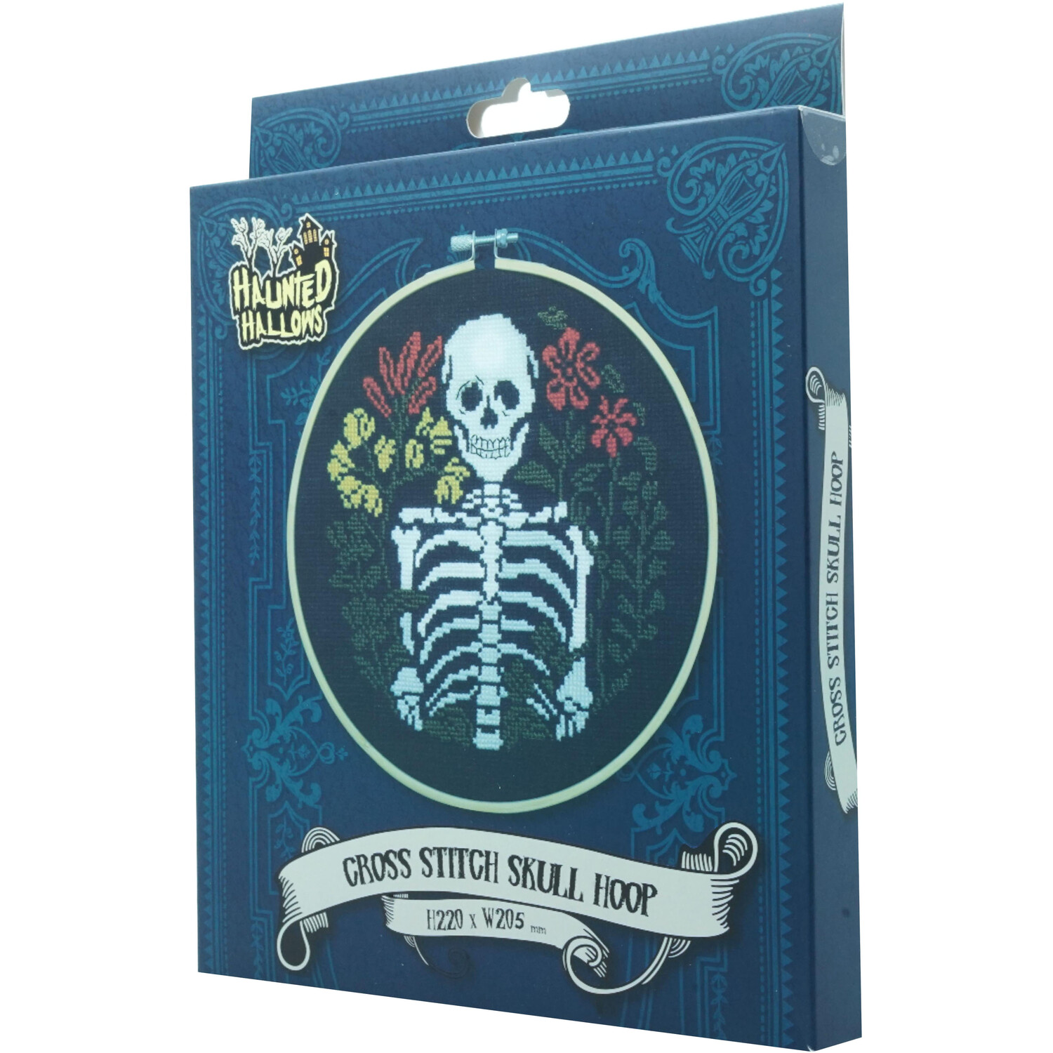 Cross Stitch Skull Hoop Kit Image 2