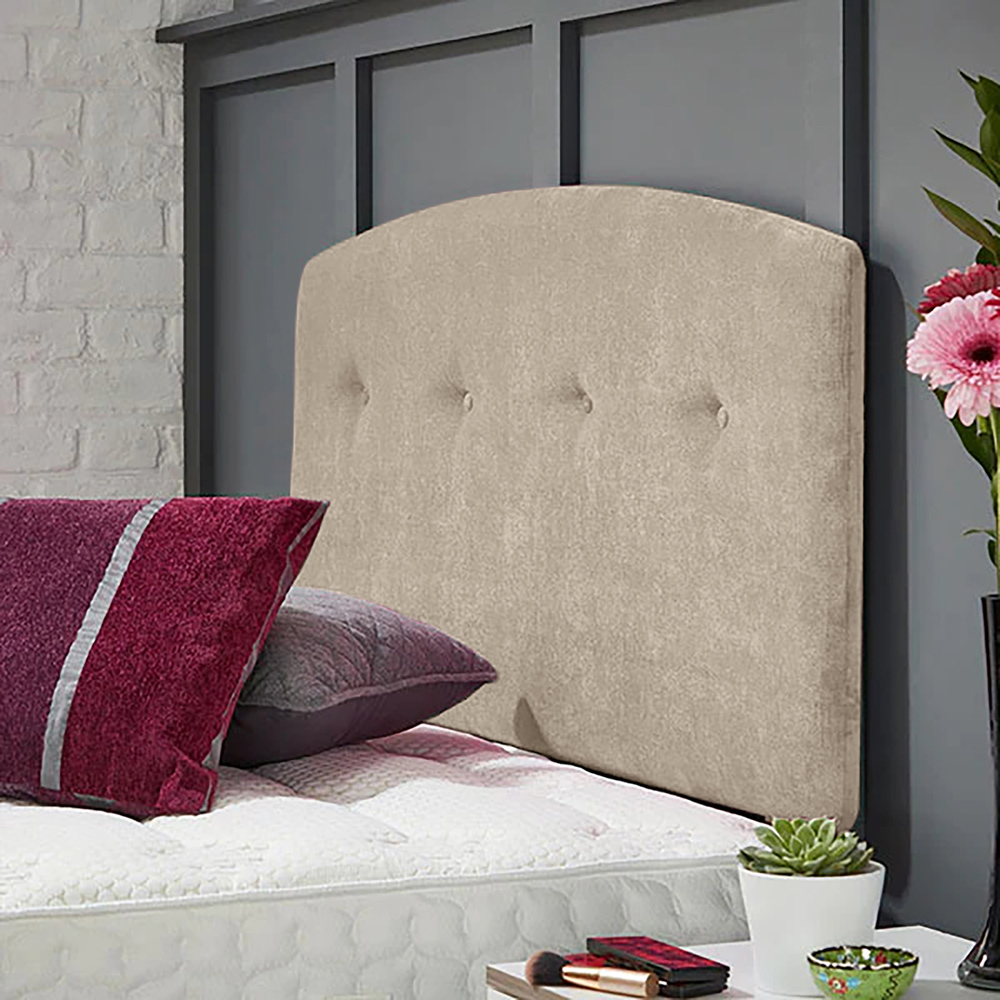 Eleganza Home Harris Small Double Cream Naples Strutted Headboard Image 2