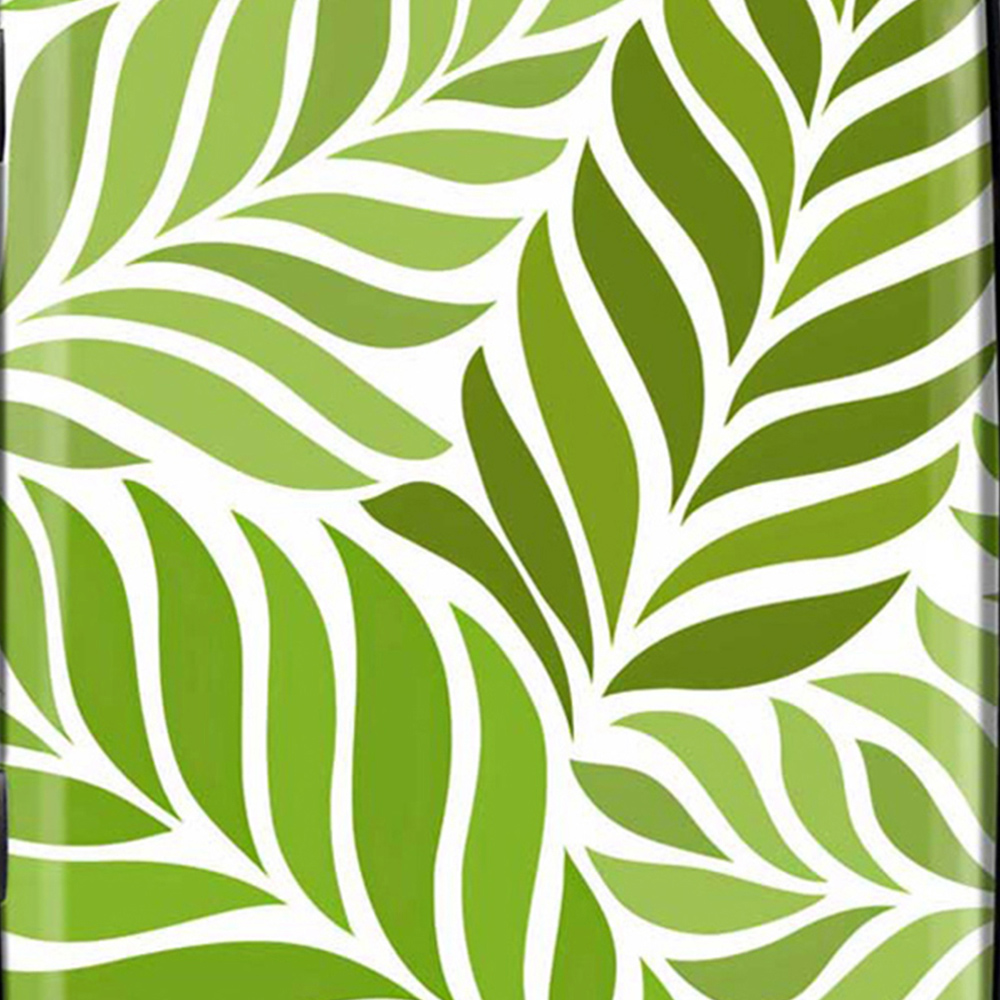 Warren Reed Designer Medium Green Leaf Pattern Suitcase Image 3