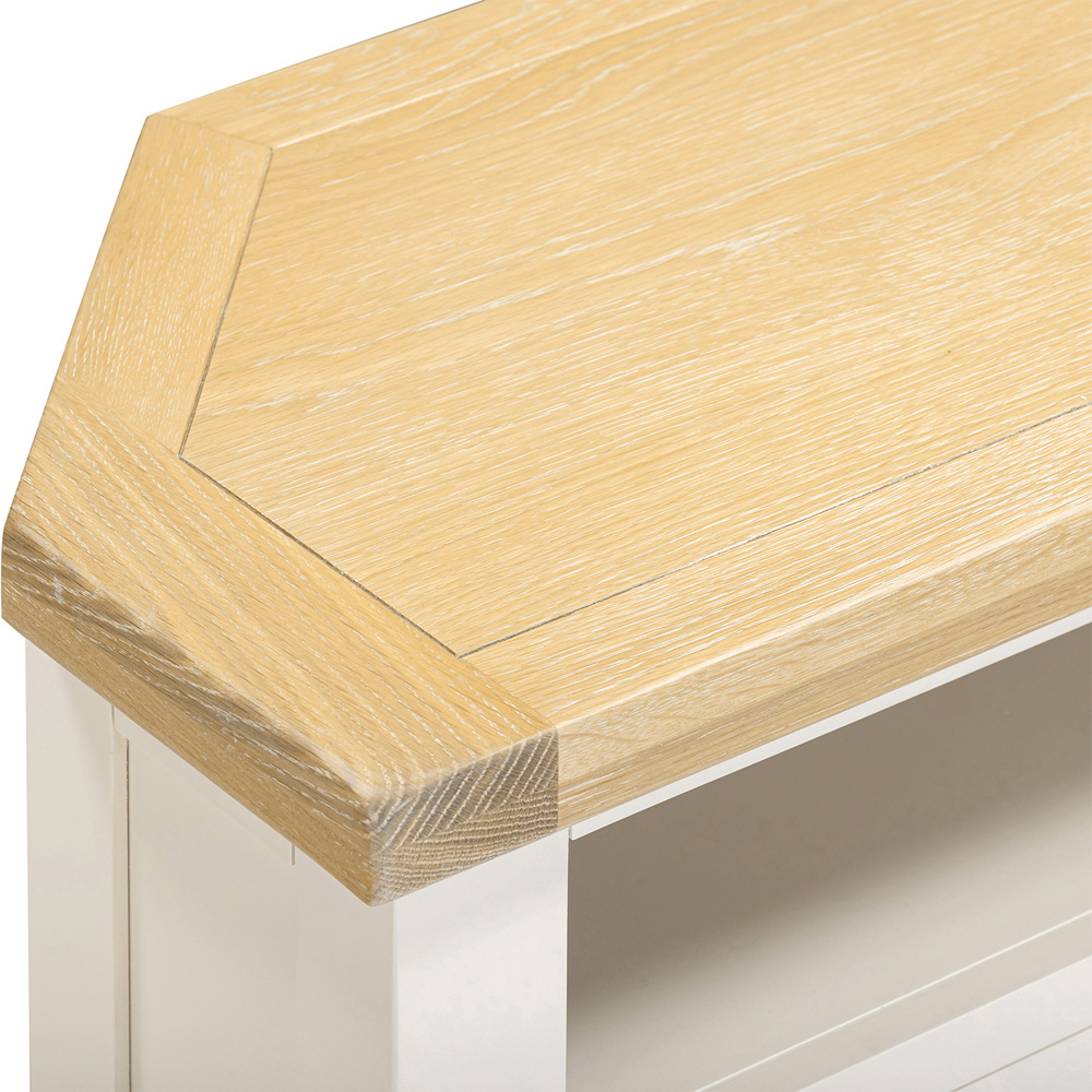 Seconique Windsor 2 Door Ivory and Oak Corner TV Unit Image 7