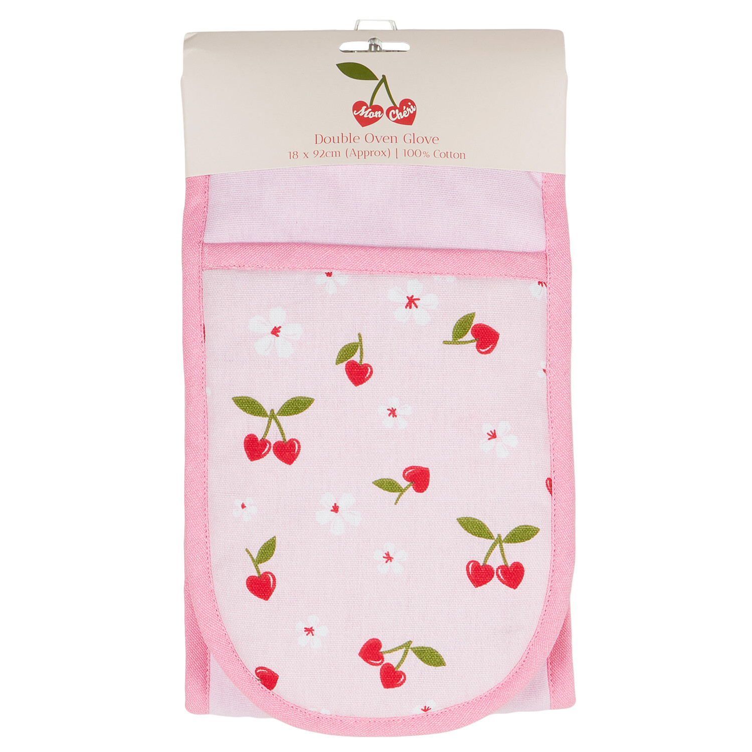 Mon Cheri Double Oven Glove - Pink Image 1