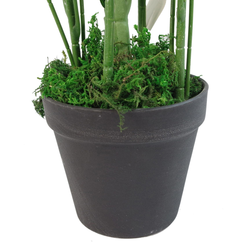 Leaf Artificial Bamboo Leaf Shrub in Brushed Copper Planter 65cm Image 3