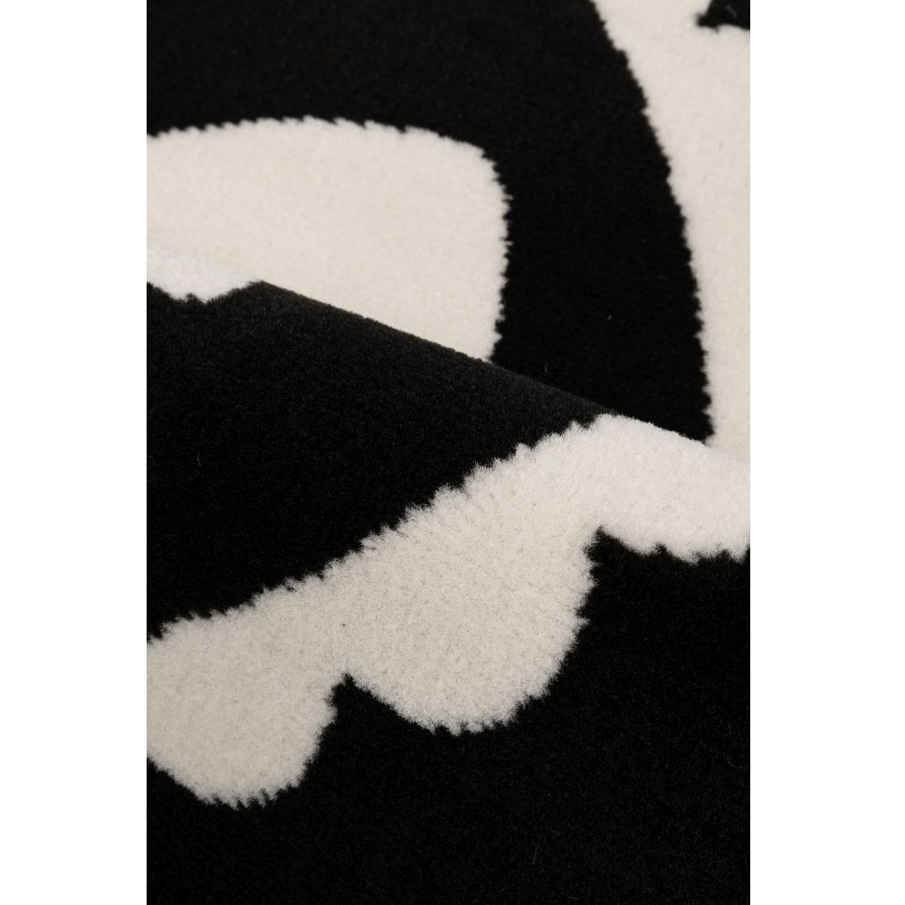 Homemaker Maestro Bow Black Circular Rug 100cm Image 3