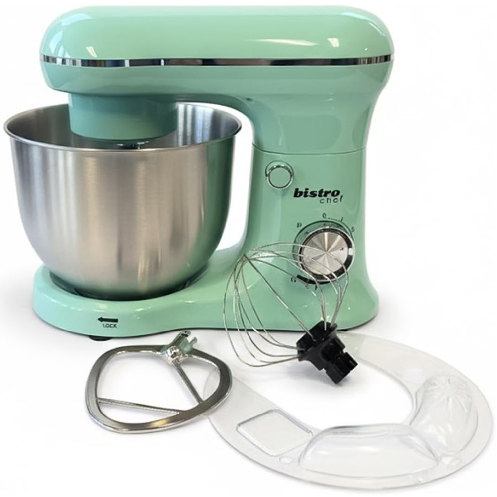 Bistro Green 5L Stand Mixer with Stainless Bowl and 3 Attachments 1500W Image 3