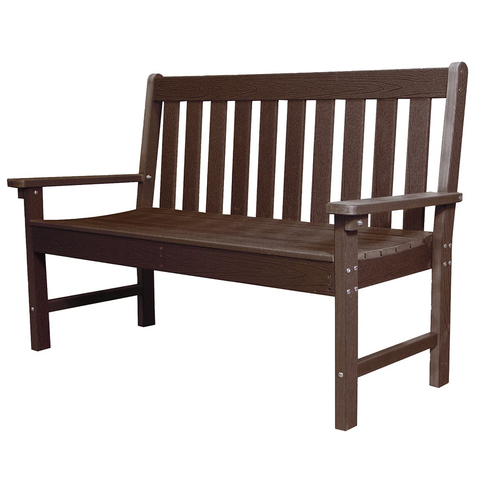 Garden Gear Walnut Wood Effect Garden Bench Image 2
