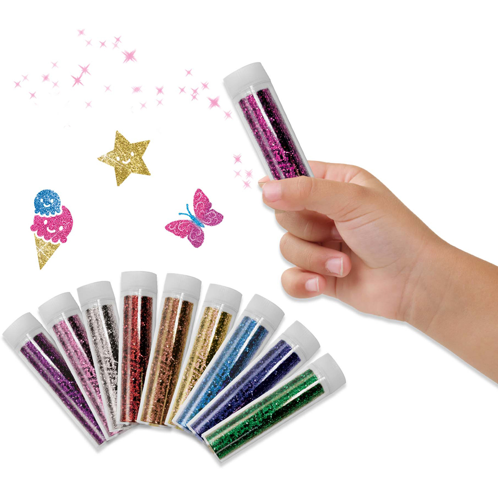 SES Creative Assorted Colour Biodegradable Glitter 10 Pack Image 4