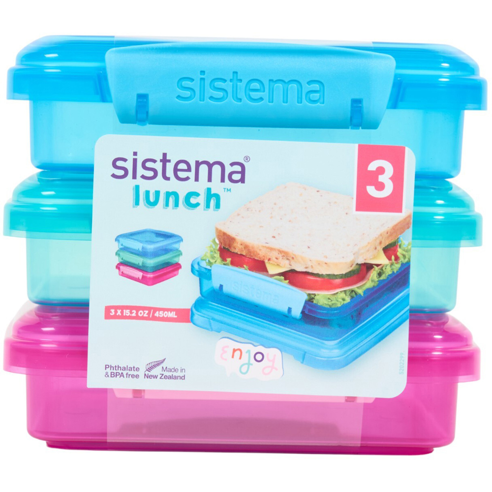 Pack of 3 Sistema Sandwich Boxes Image 2