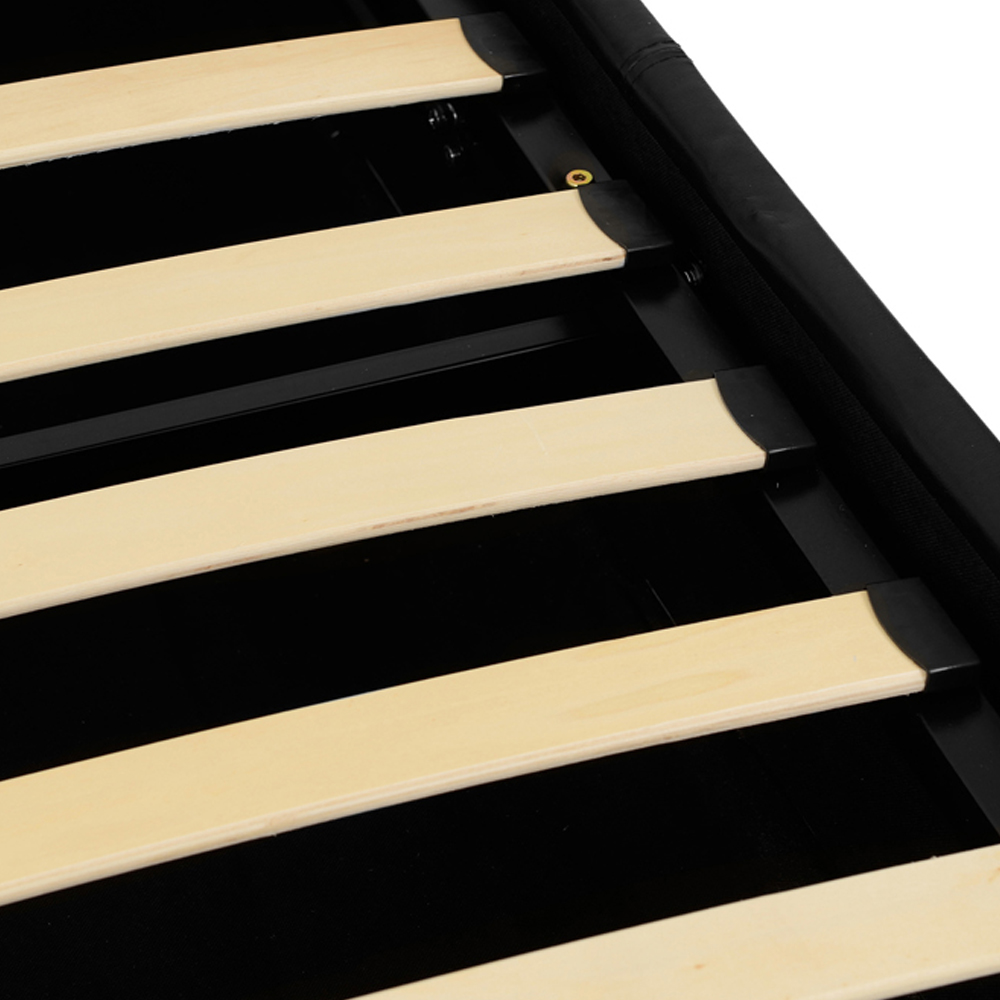 Seconique Waverley Double Black Storage Ottoman Bed Frame Image 6