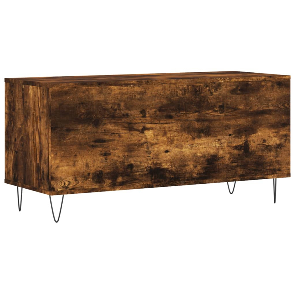 vidaXL 6 Shelf Smoked Oak Record Cabinet Image 6