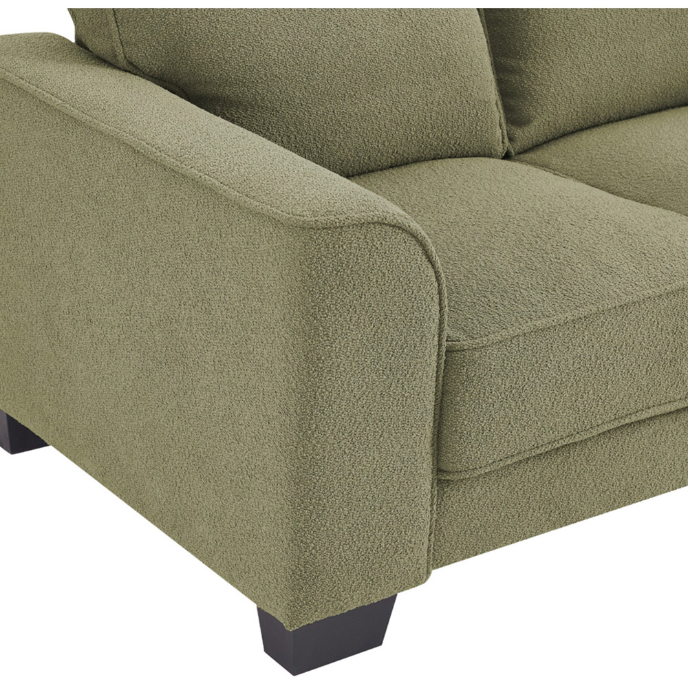 Home Detail Jada 3 Seater Sage Green Boucle Sofa Image 6