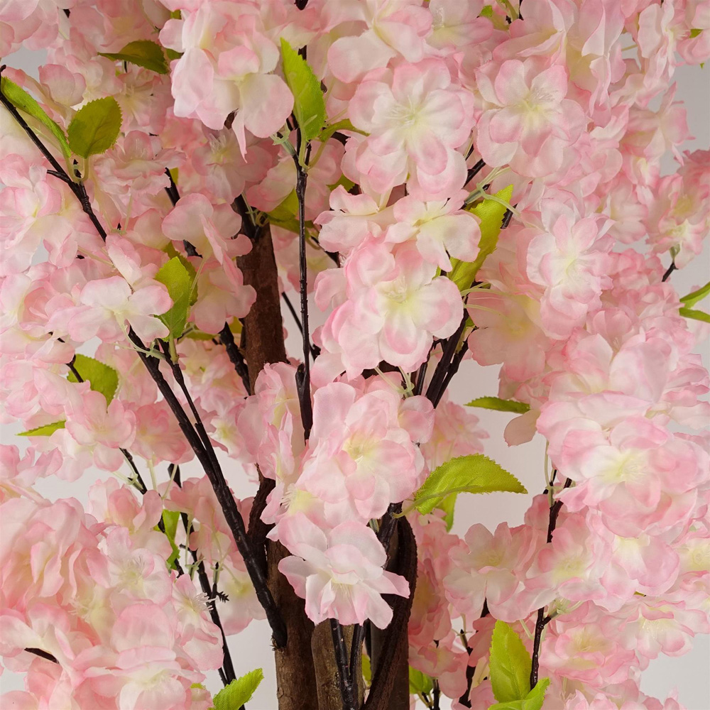 Leaf Pink Blossom Artificial Tree in Pot 150cm Image 2