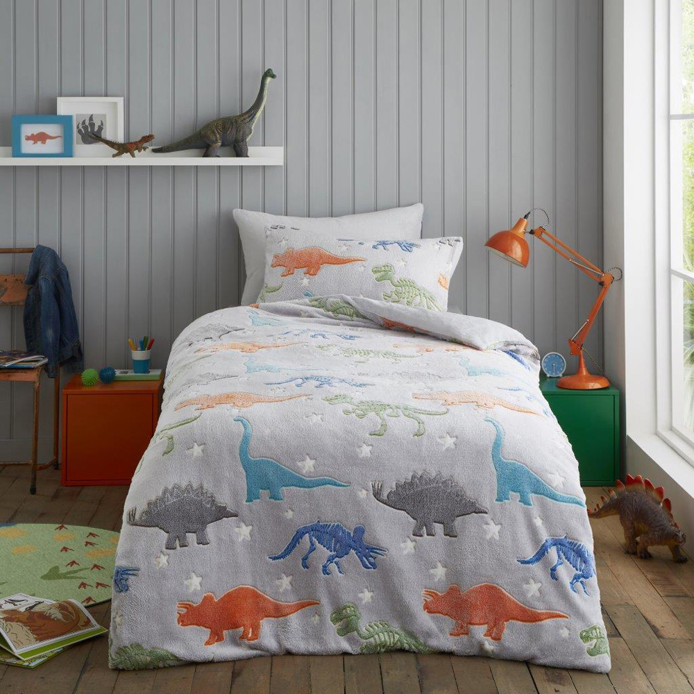 Smart Living Double Dino Dig Teddy Glow in the Dark Duvet Set Image 4