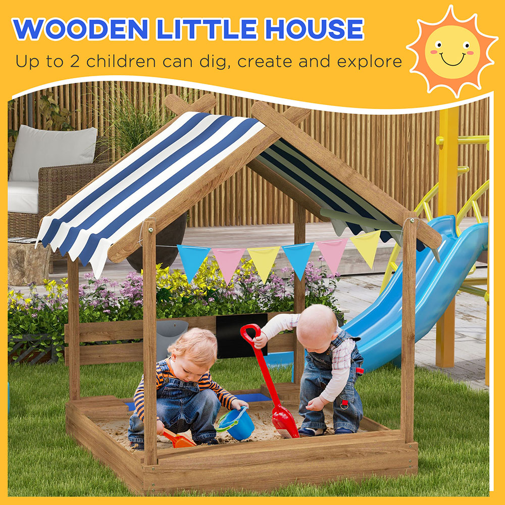 Outsunny Sand Pit with Canopy Image 4