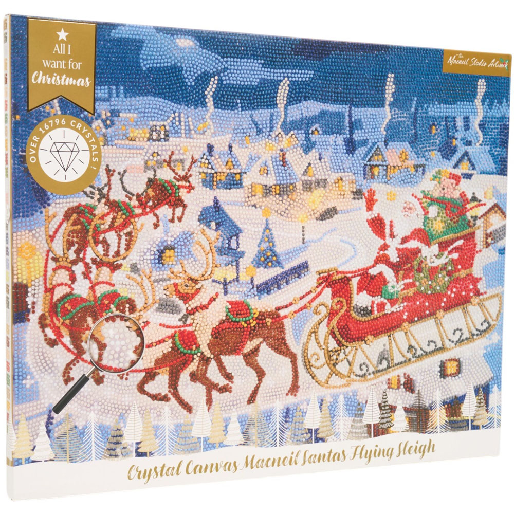 Macneil Santas Flying Sleigh Crystal Canvas Kit Image 2