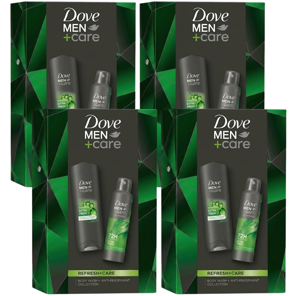 Dove Men+Care Refresh+Care Duo Gift Set 4 Pack Image 1