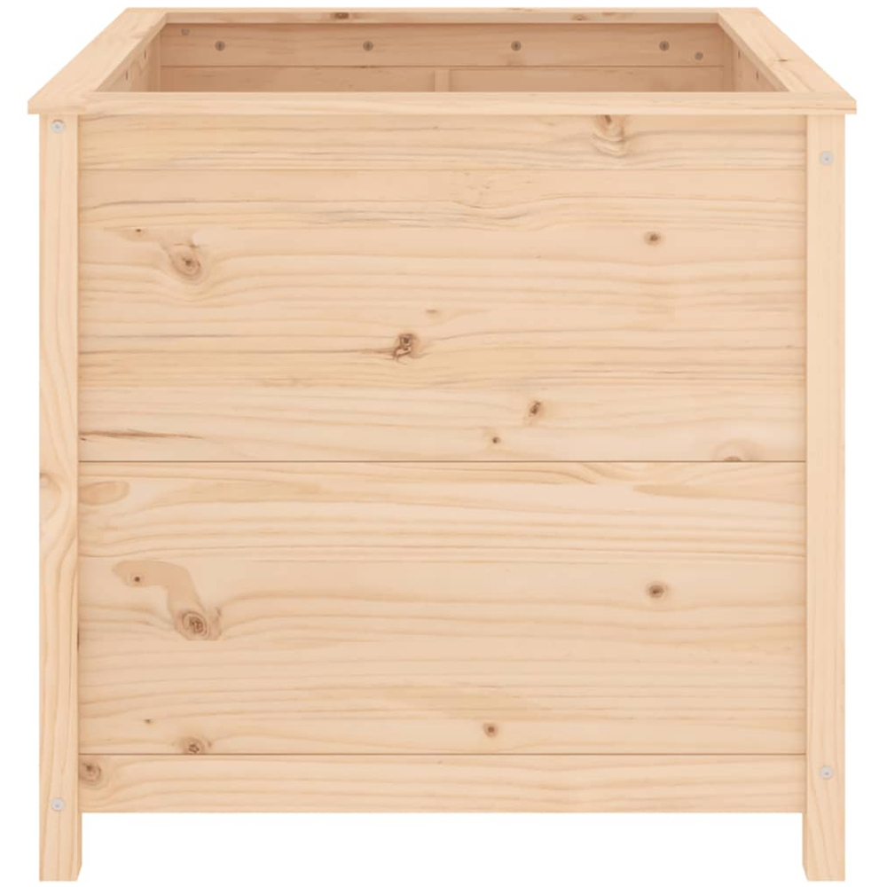 vidaXL Natural Solid Pine Wood Garden Planter 82.5 x 82.5 x 78cm Image 3