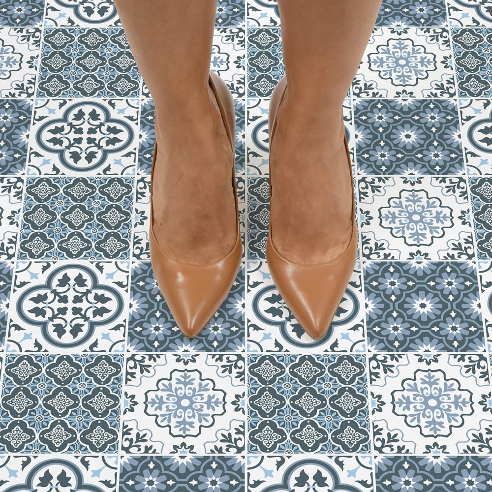 Floorpops Myriad Grey Peel and Stick Floor Tile 30.48 x 30.48cm 10 Pack Image 5