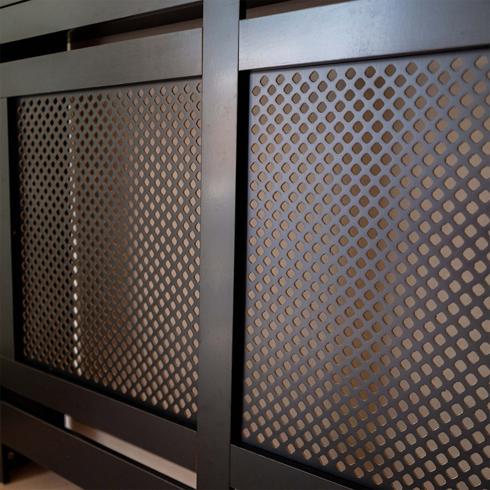 Portland 2 Drawer Black Radiator Cover Medium Image 4