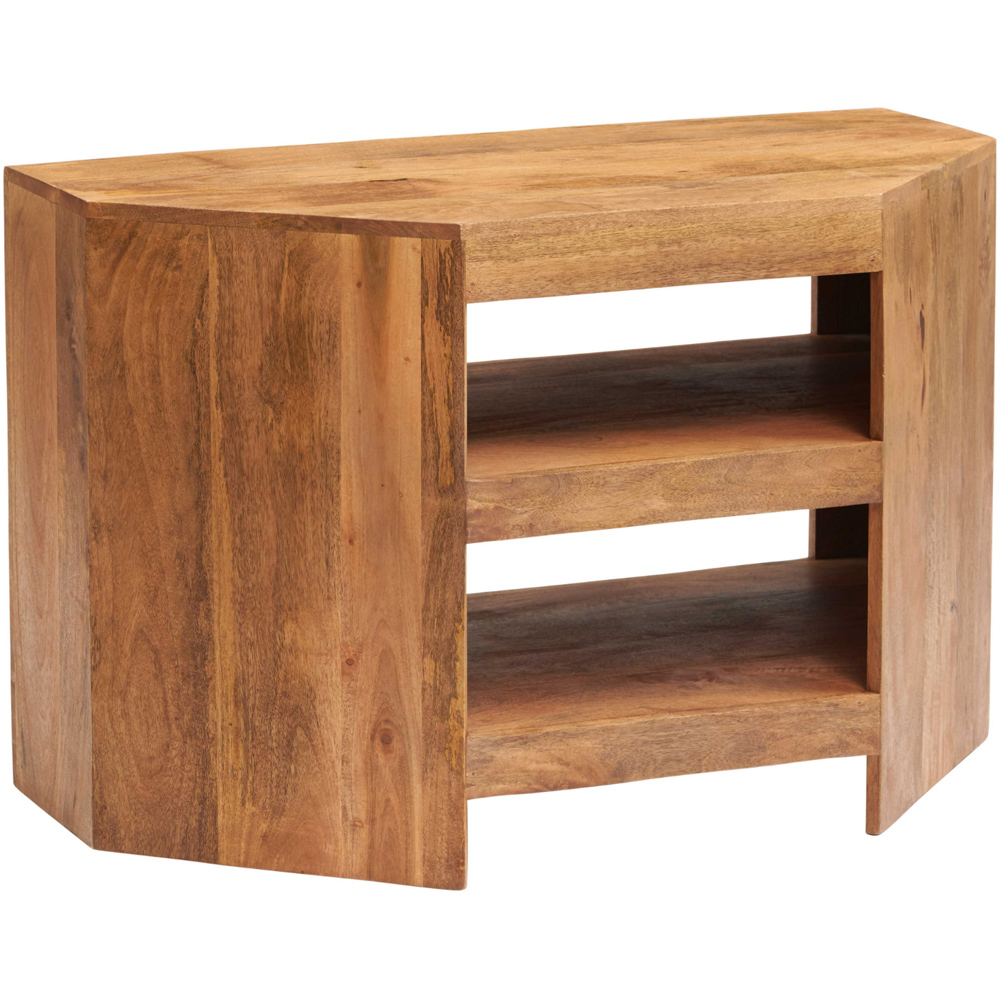 Brooklyn Napoli Toko 2 Shelf Light Mango Corner TV Unit Image 3