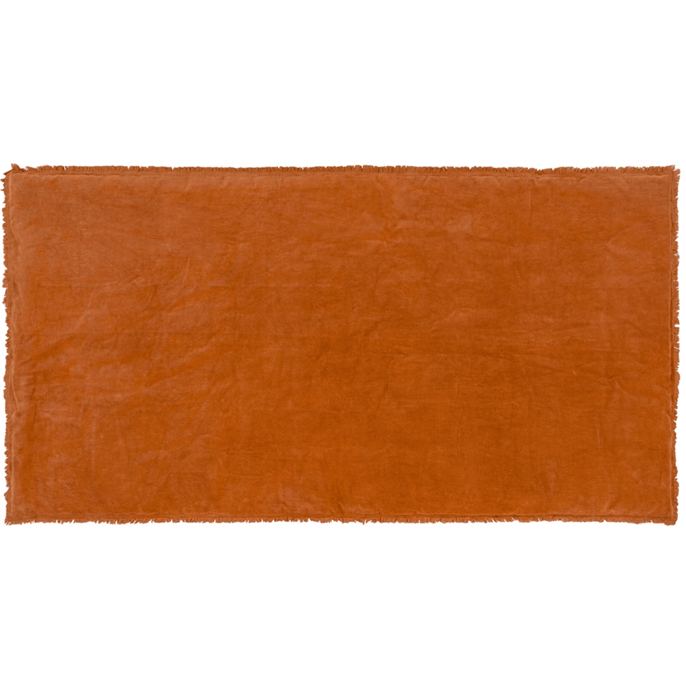 Yard Jaye Rust Cotton Velvet Filled Bedspread 140 x 220cm Image 3
