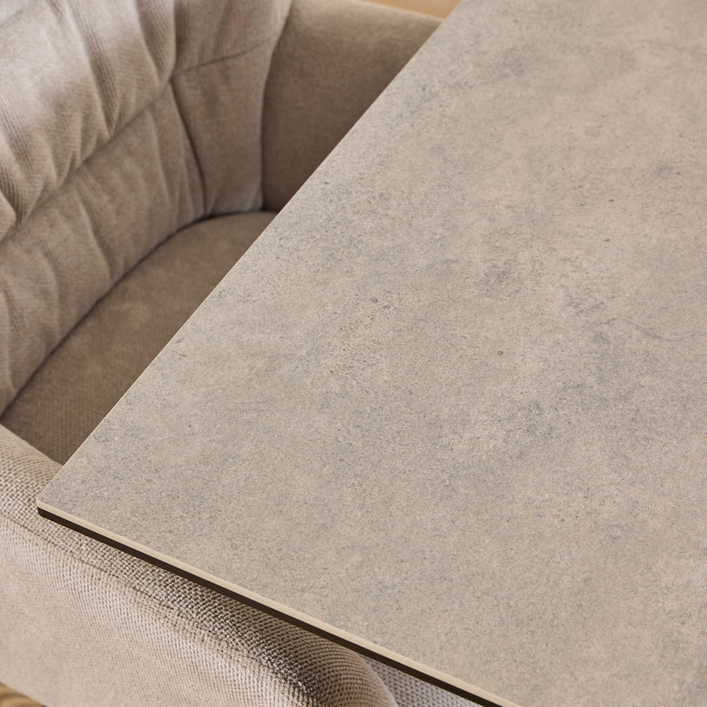 Furniture To Go Heaven 4 Seater Ceramic Grey Top Dining Table Image 4
