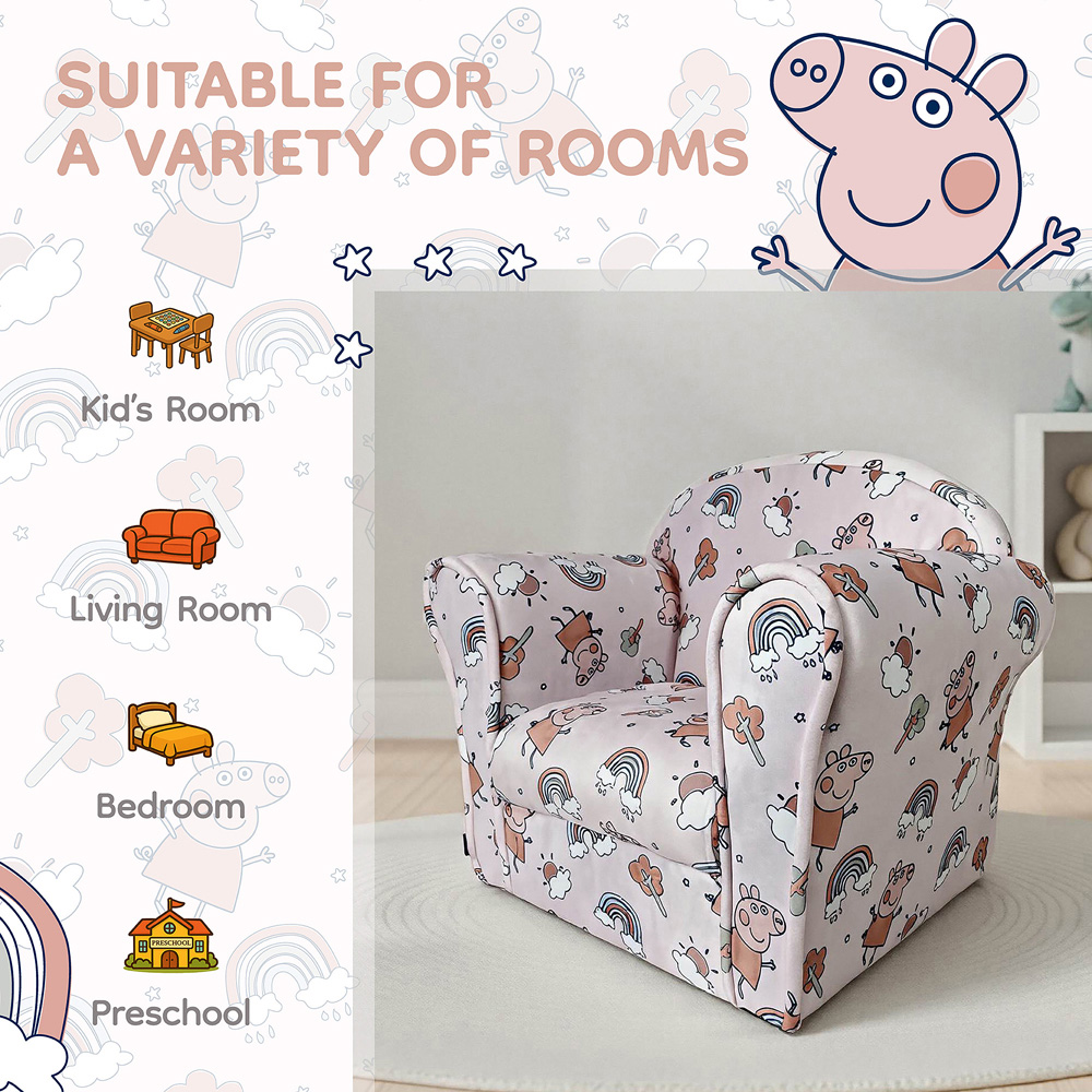 Kidsaw Kids Peppa Pig Pink Mini Chair Image 5