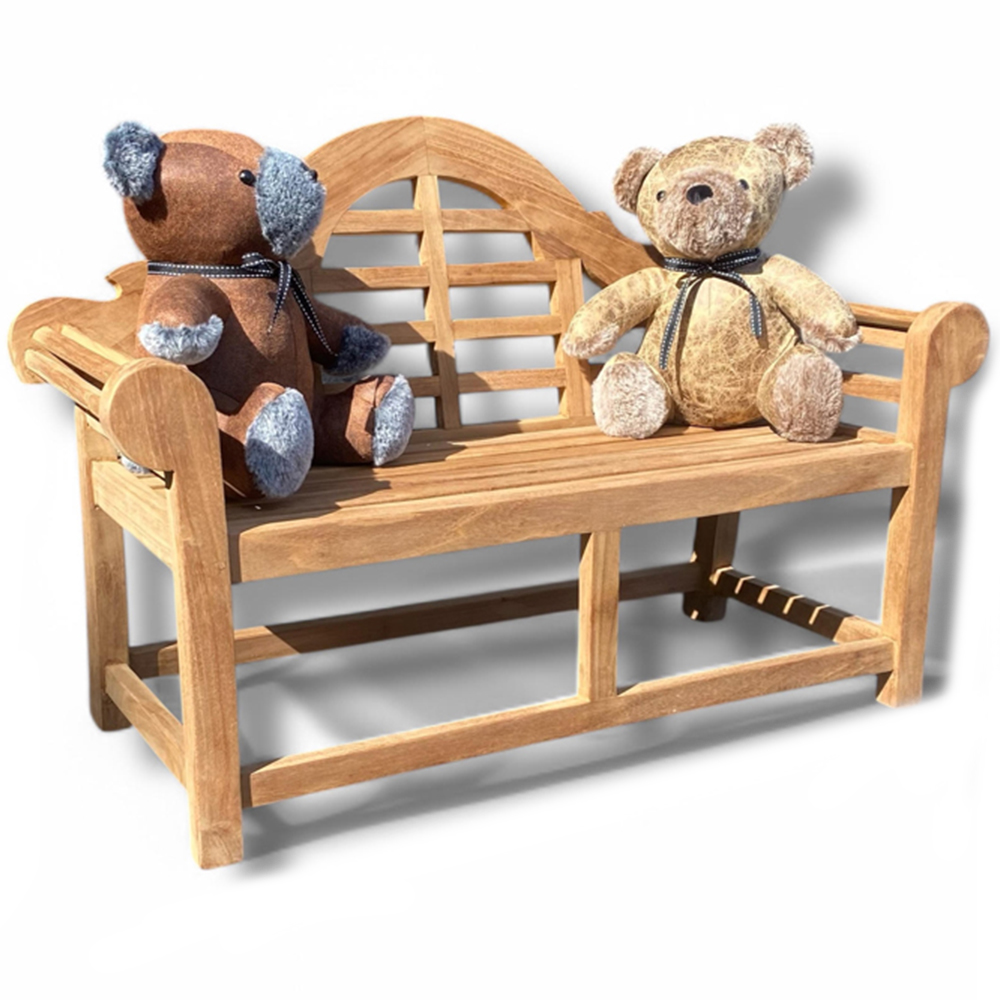 Acacia Home Kids 2 Seater Lutyen Teak Garden Bench Image 2