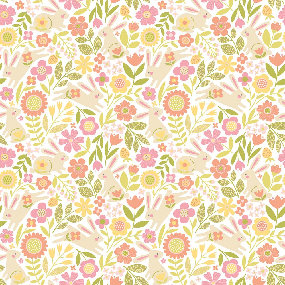 Hoopla Walls Peekaboo Bouncing Bunnies Dolly Mixtures Wallpaper Image 1