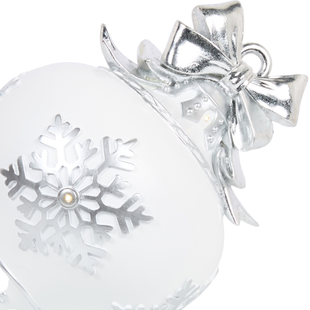 Light Up Bauble Ornament Silver Image 3