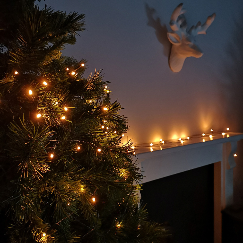 Premier TimeLights 100 Vintage Gold LED Multi-Function Christmas String Light 10m Image 3