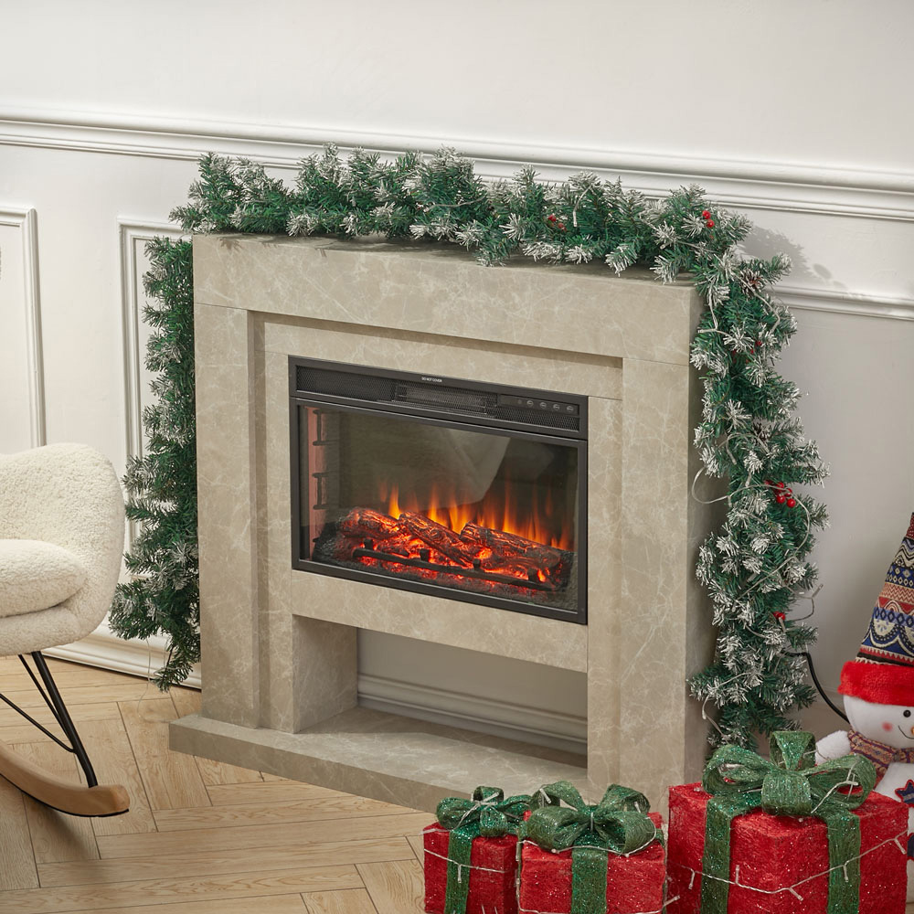 Living and Home Pre Lit Christmas Garland with Berries and Pinecone 270cm Image 8