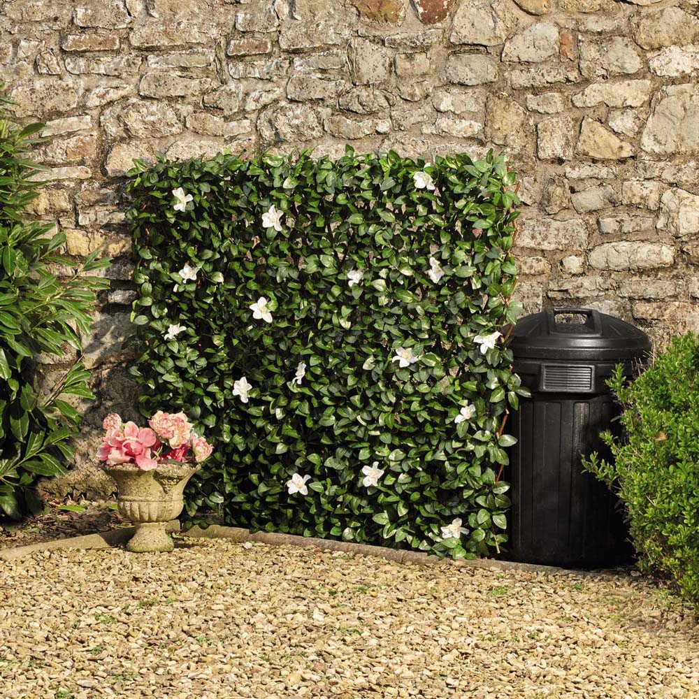 Thompson & Morgan Waltons Artificial White Flower Folding Hedge Trellis 1 x 2m Image 3