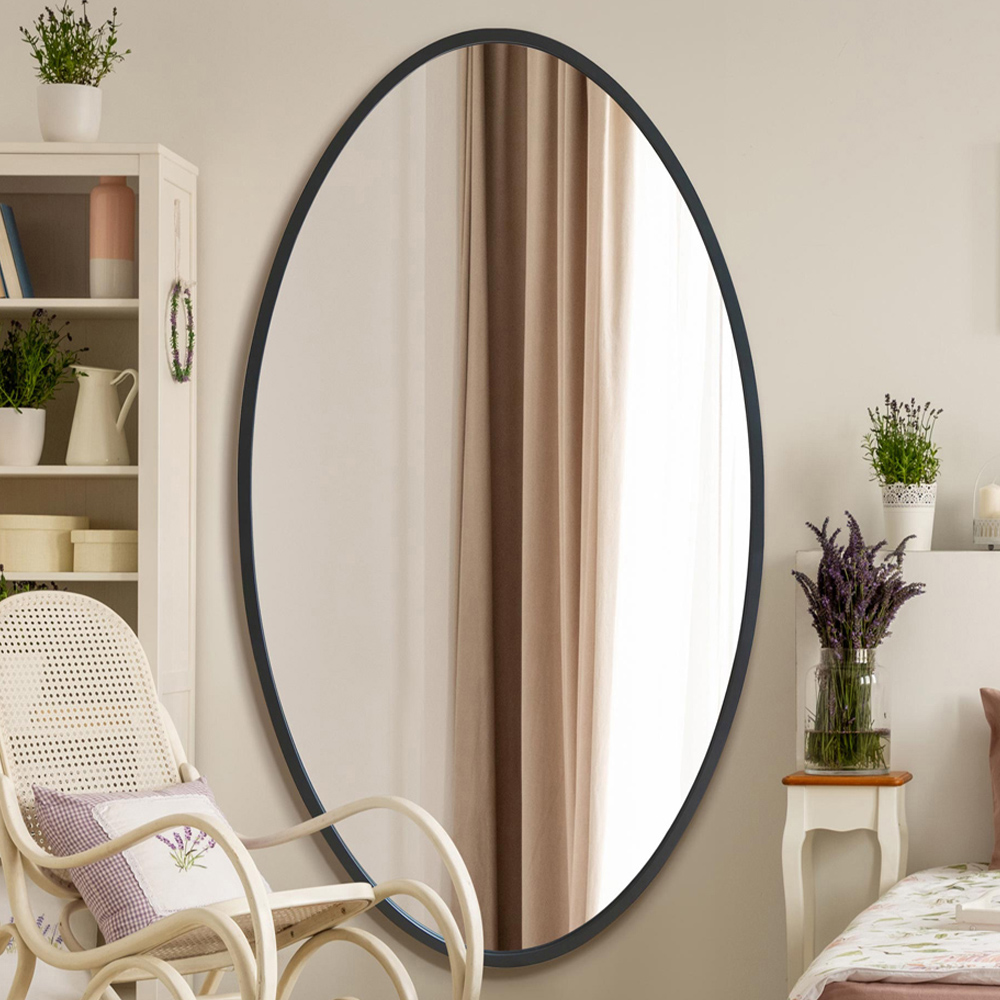 MirrorOutlet The Ovale Frameless Oval Wall Mirror 180 x70cm Image 2