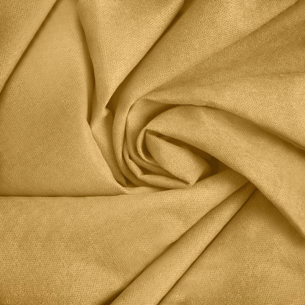 Alan Symonds Ochre Velvet Chenille Fleece Lined Pencil Pleat Taped Top Curtains 137 x 213cm Image 7