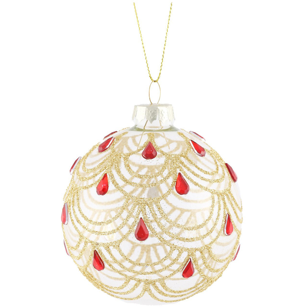Clear Glass Decorative Bauble - Clear Image