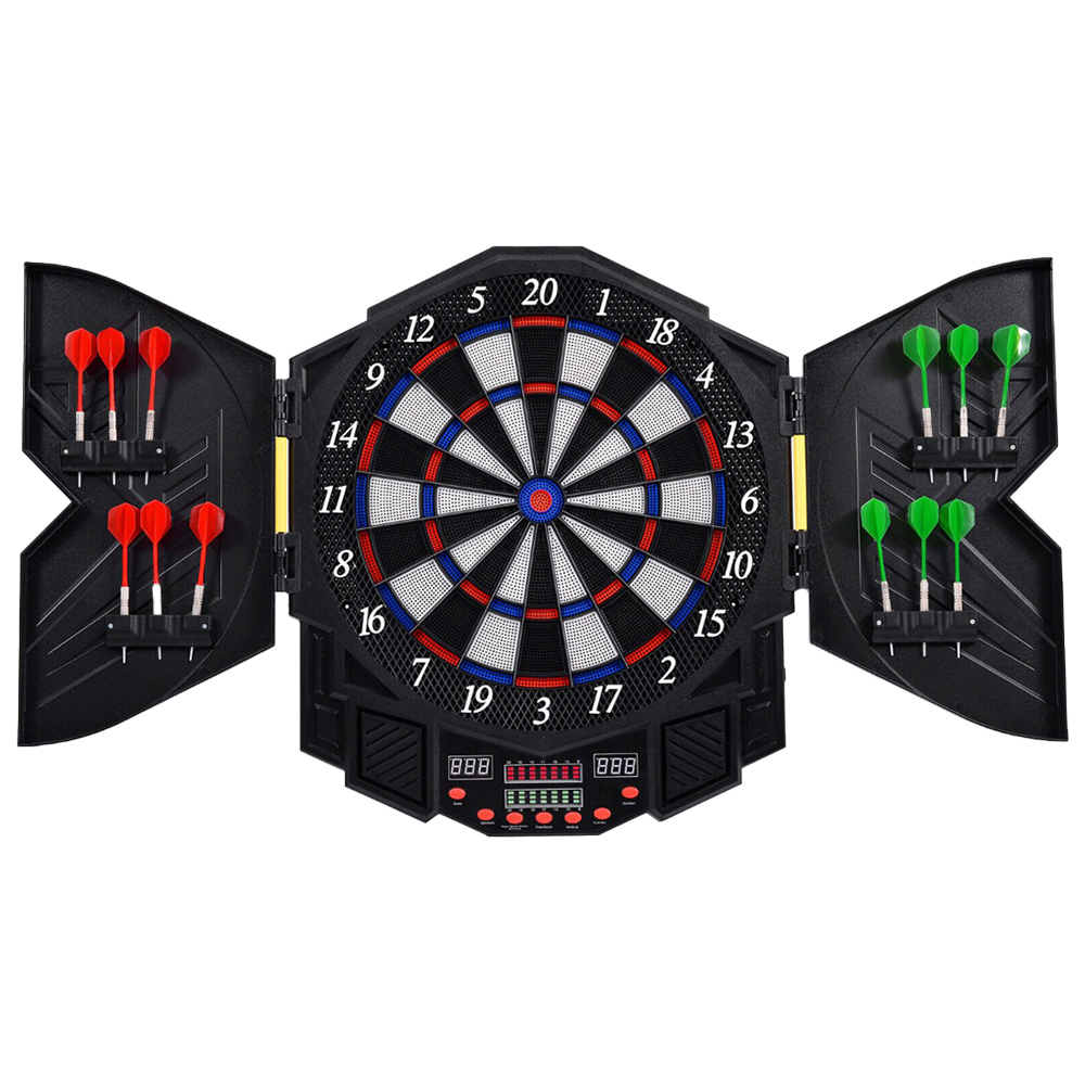 Costway LED Dart Board with 216 Variations and 12 Darts Image 1