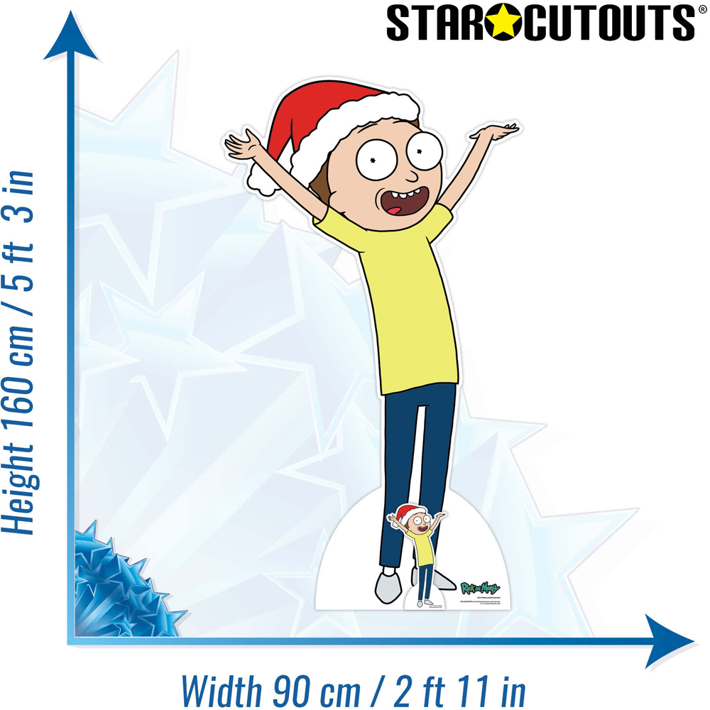 Star Cutouts Morty Smith Happy Christmas Rick and Morty Cardboard Cutout Image 6