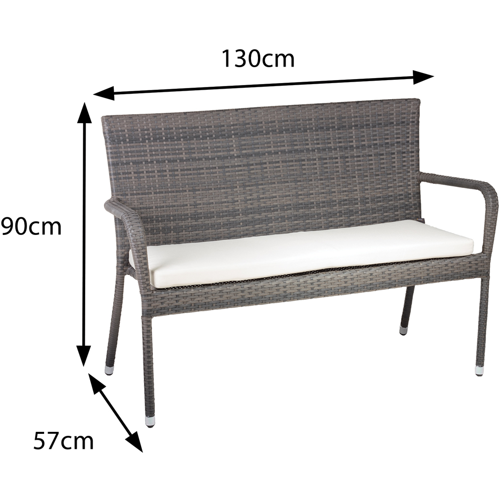 Oseasons Winchester 4 Seater Walnut and Natural Rattan Lounge Set Image 5