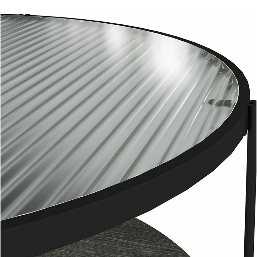 Dorel Wainwright Black Oak Round Coffee Table Image 6