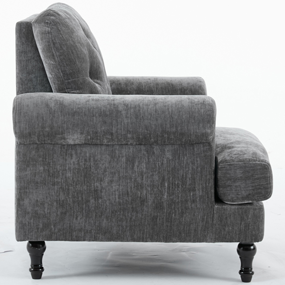 Furniture One 2 Seater Grey Mid Century Sofa Set Image 5