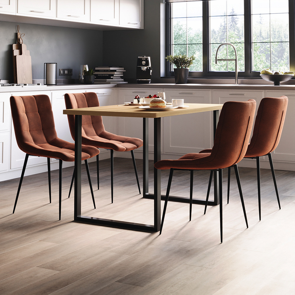 Vida Designs Richton Set of 2 Orange Dining Chairs Image 4
