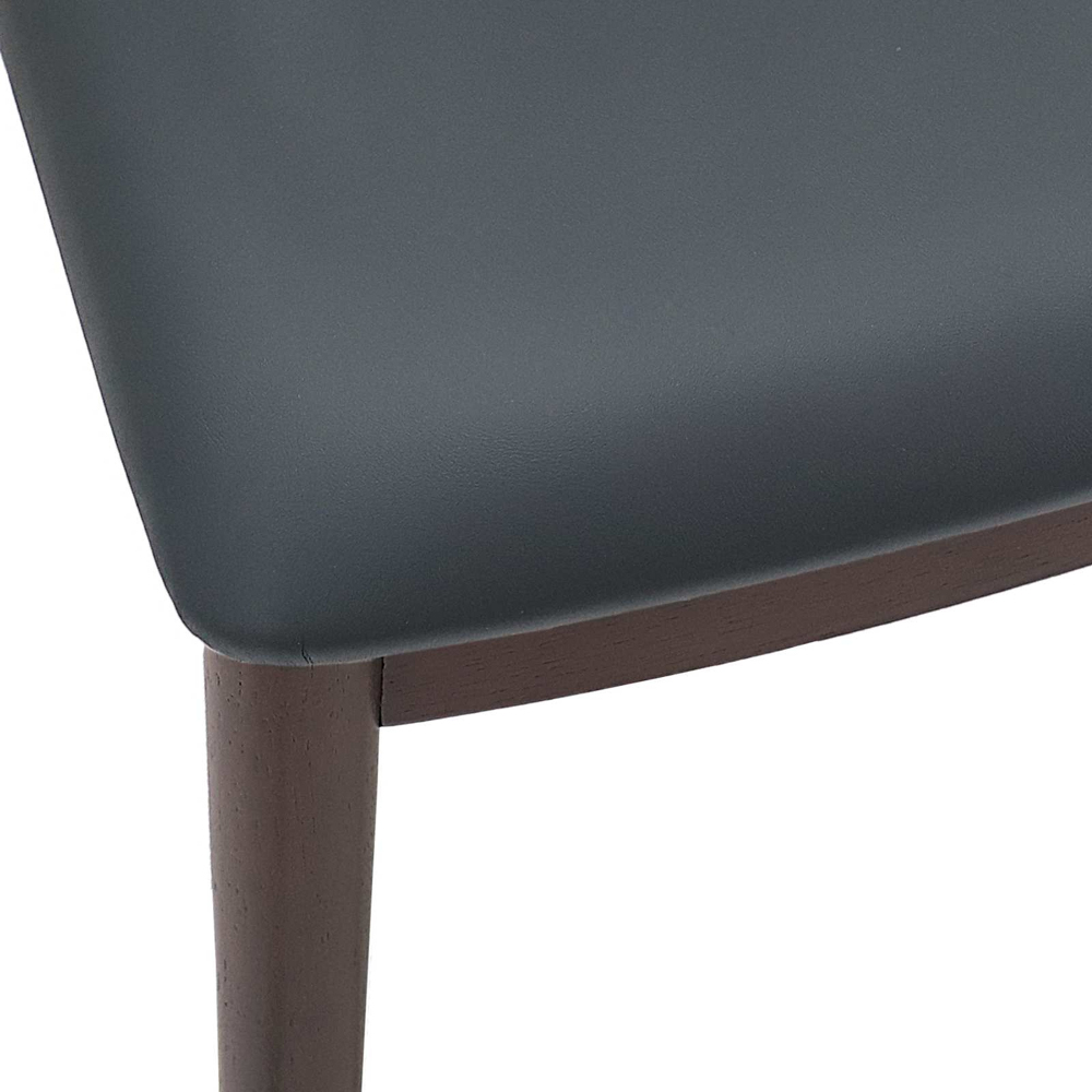 vidaXL Set of 2 Light Brown and Black Rubberwood Curved Vintage Dining Chairs Image 5