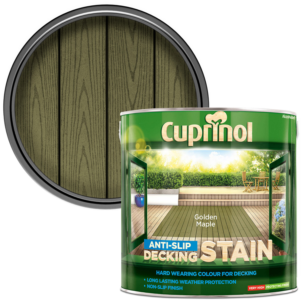Cuprinol Golden Maple Anti Slip Decking Stain 2.5L Image 1